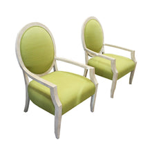 Load image into Gallery viewer, J. Robert Scott Transitional Blonde Wood Armchairs
