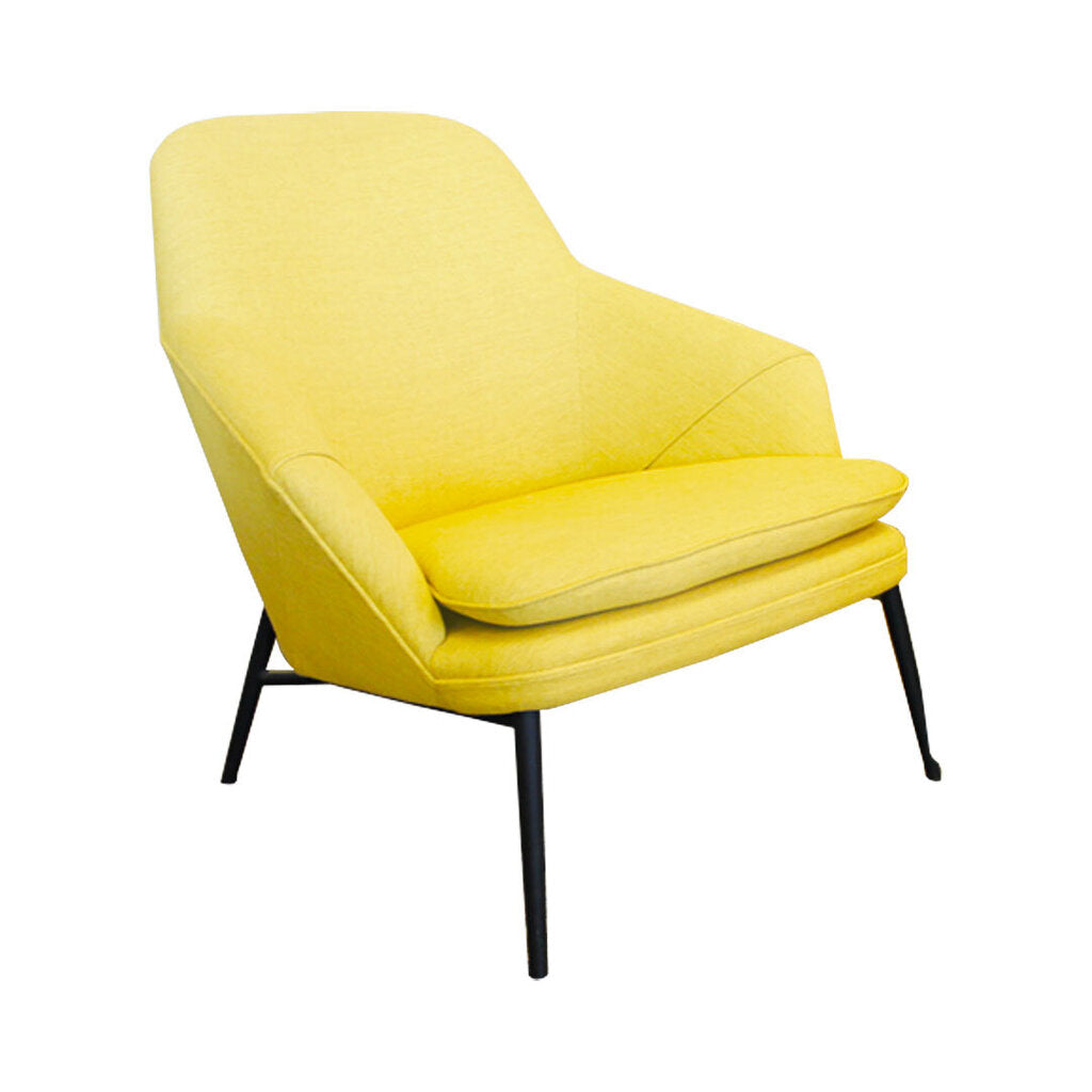 Wendelbo Hug Chair in Yellow, Black Powder coated Steel Frame