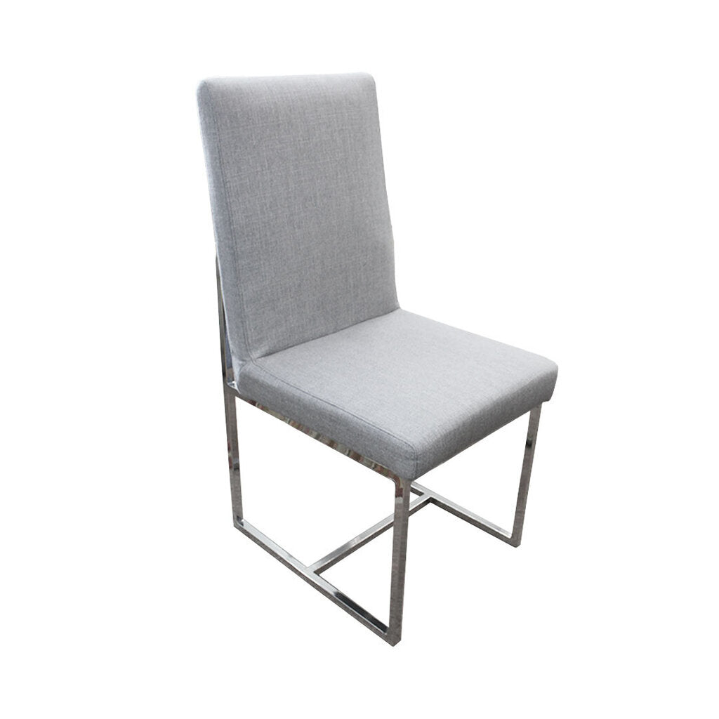 Coaster Grey Fabric w/Chrome Dining Chairs