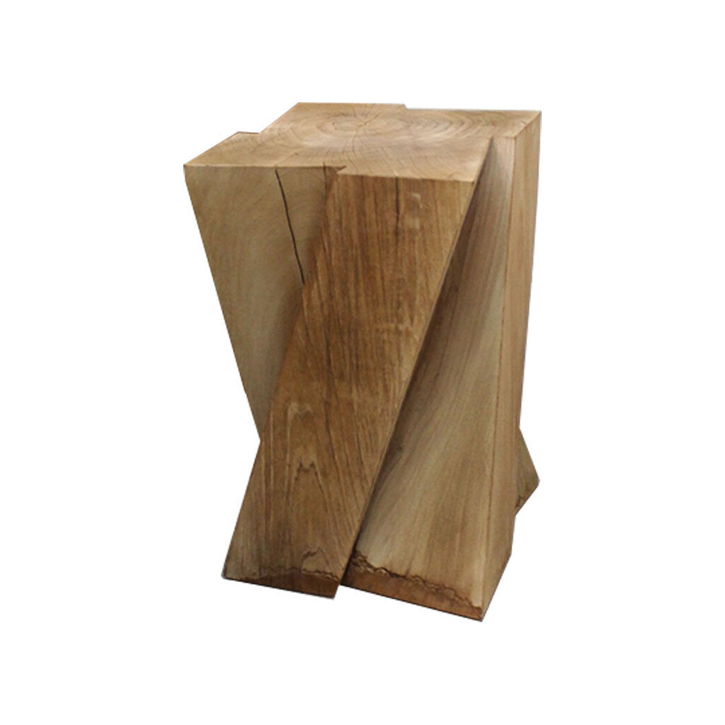 Natural Teak 4-Legs Stool (PAIR)