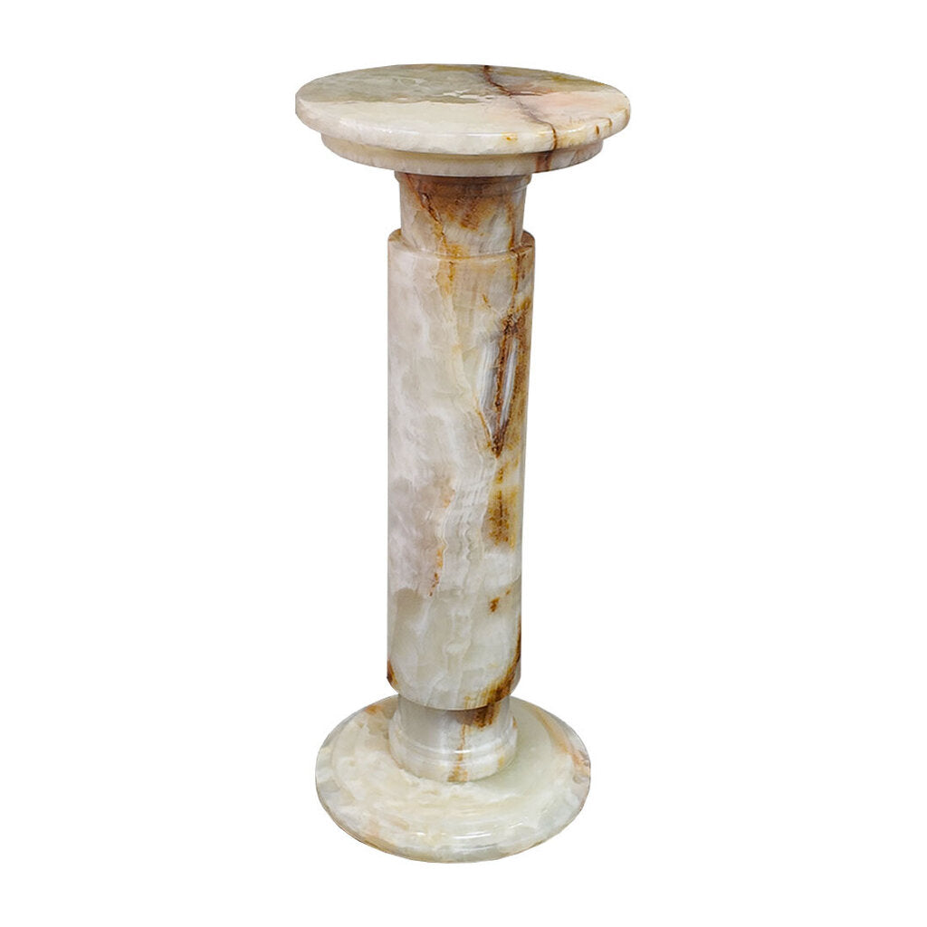 Classic Polished Onyx Marble Stone Pedestal