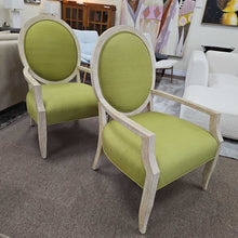 Load image into Gallery viewer, J. Robert Scott Transitional Blonde Wood Armchairs
