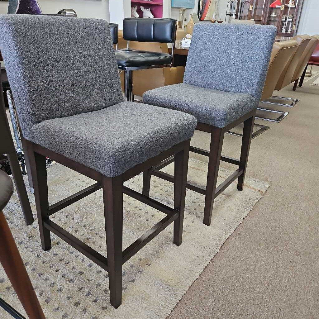 Restoration Hardware Madison Uphols. Bar Chairs (PAIR)